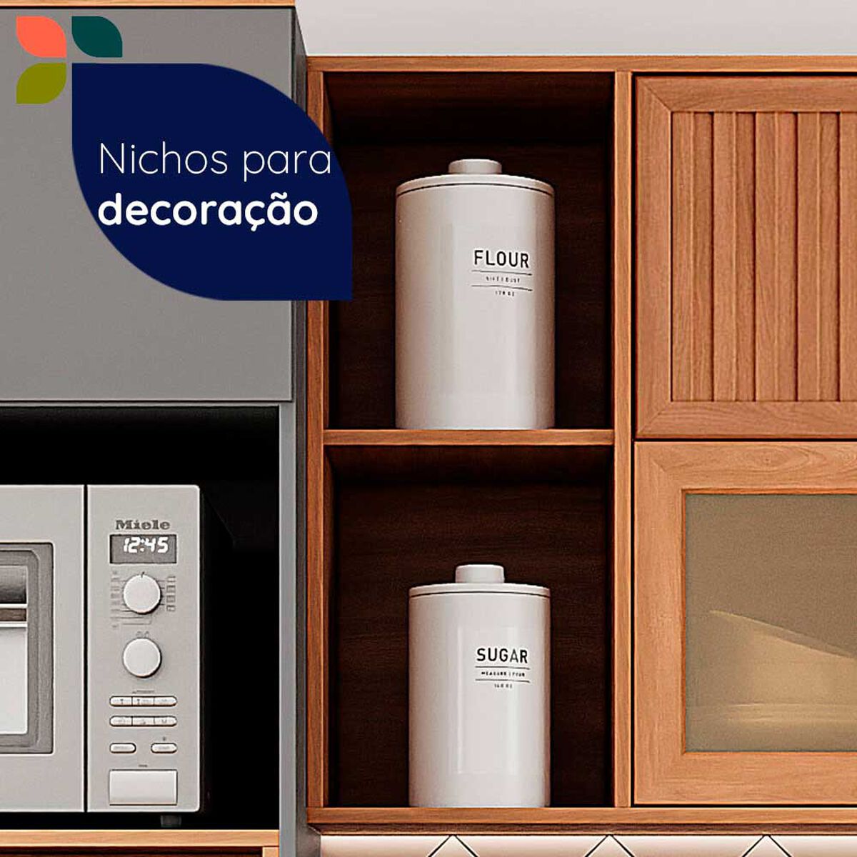 Mueble A&eacute;reo Cocina Roca Casta&ntilde;a 120 cm 2 Puertas Canela-Ceniza