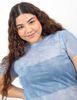 Polera Estampada Transparente Manga Corta Mujer Icono