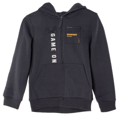 Imagen 1 del producto Polerón Franela Capucha Niño Chess Grafito