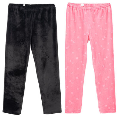 Imagen 1 del producto Pack 2 Calza Larga Niña Chess Fucsia, Gris, Lila