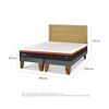 Cama Europea CIC Base Dividida King Beecomfort + Respaldo Milan Mostaza