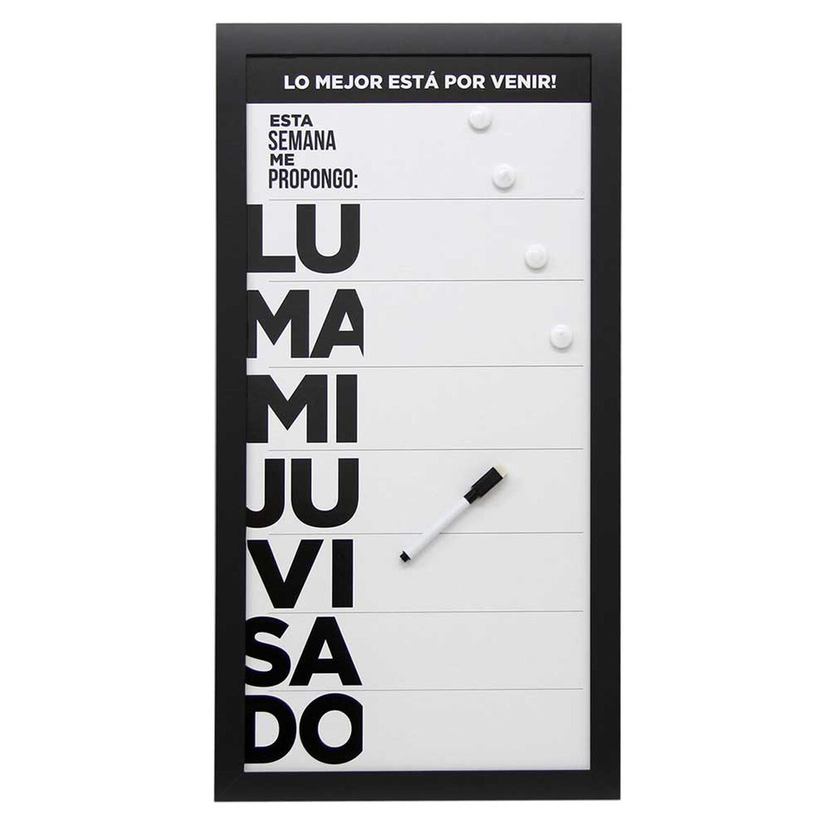 Pizarra Pl&aacute;stico Vgo Work 30 x 60 cm Negro