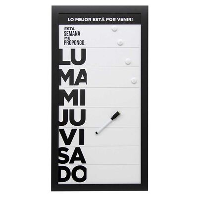 Pizarra Plástico Vgo Work 30 x 60 cm Negro