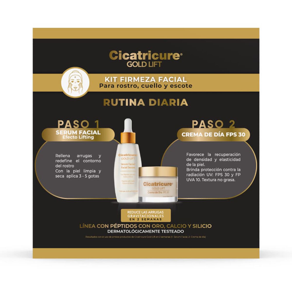 Pack Gold Lift 1 Crema D&iacute;a + 1 Serum Antimanchas Cicatricure