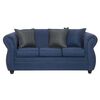 Juego de Living Black Factory Emili Sofá 3 Cuerpos + Dos Sillones 1 Cuerpo Azul