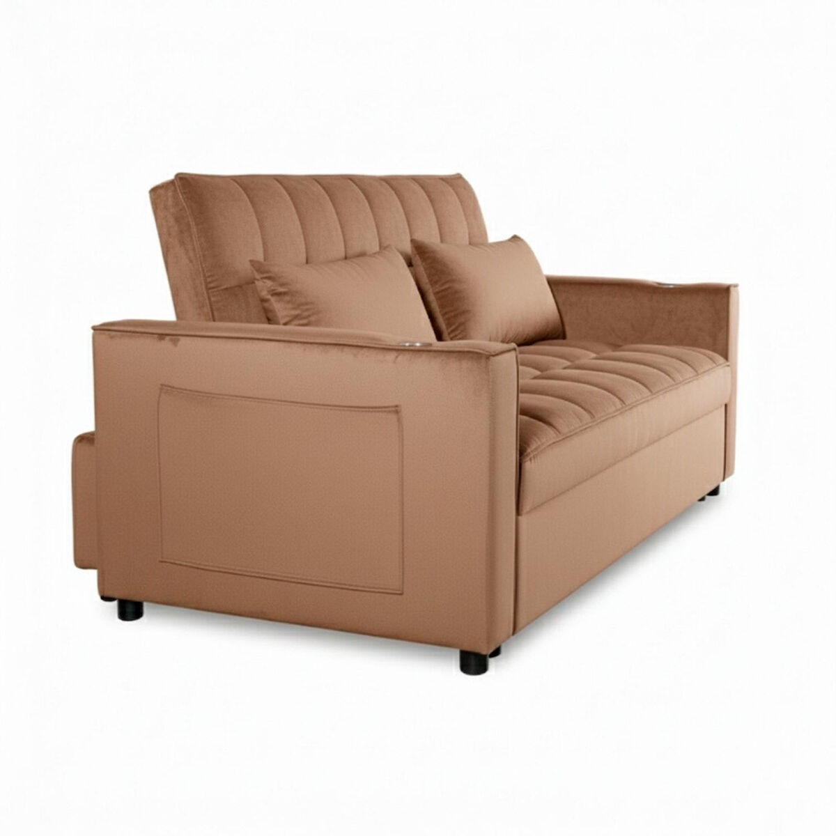 Sof&aacute; Cama Seccional Daniels Sidney 2 Cuerpos Caf&eacute;