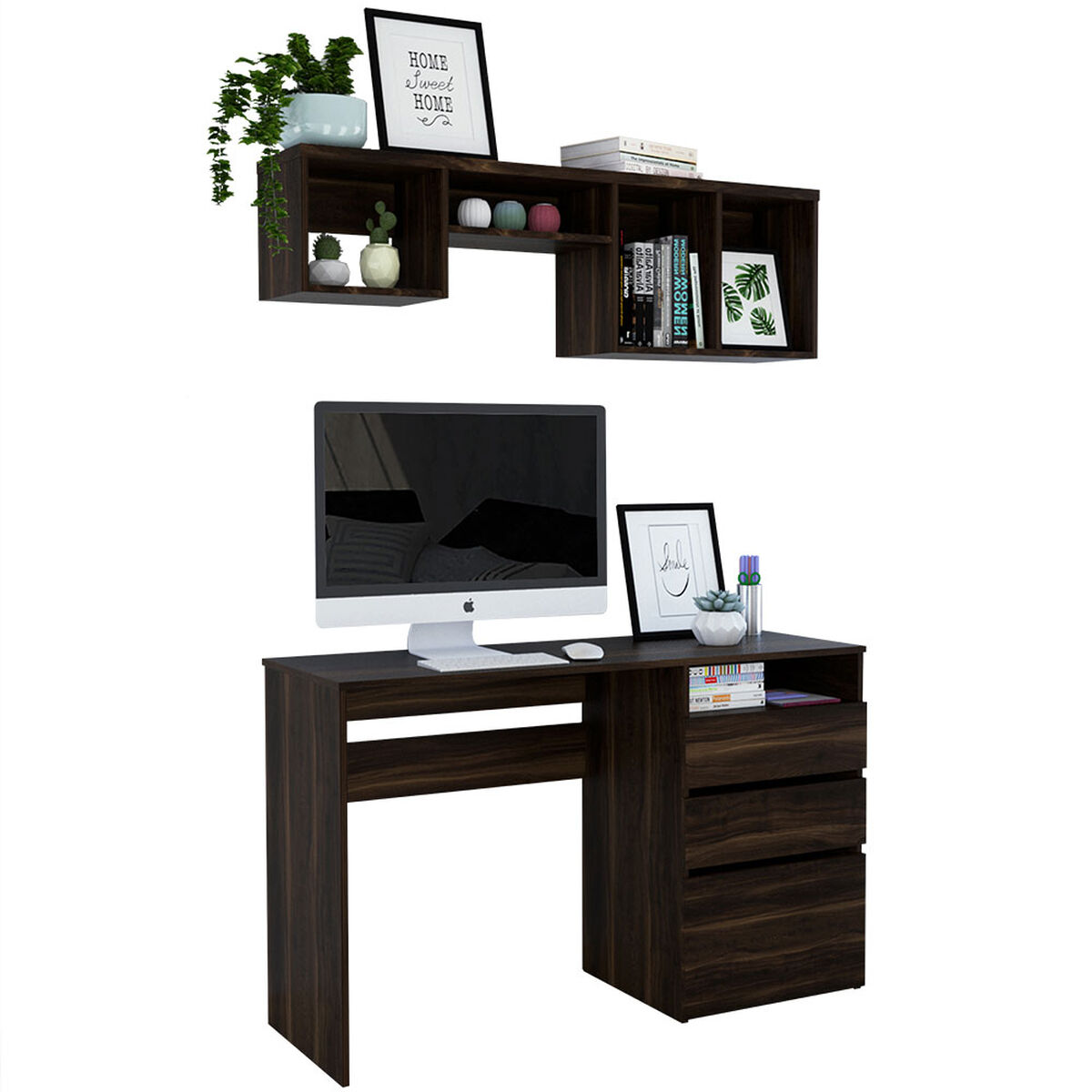 Escritorio Office 7 + Repisa Wall 1B