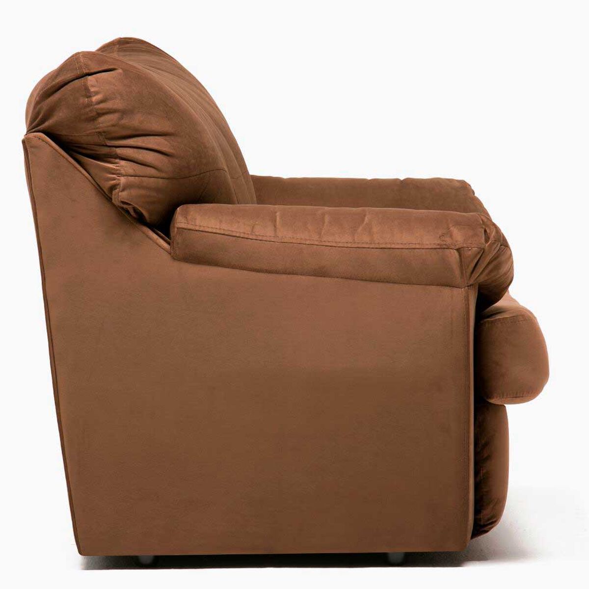 Juego de Living Cabsur Caburga Sof&aacute; 3 Cuerpos + Sof&aacute; 2 Cuerpos Felpa Chocolate