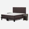 Cama Europea ERGO T 2 plazas + Respaldo Lucio + 2 Veladores Rosen