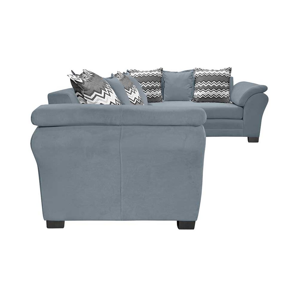 Sof&aacute; Seccional Derecho Living Factory Capri 5 Cuerpos Gris