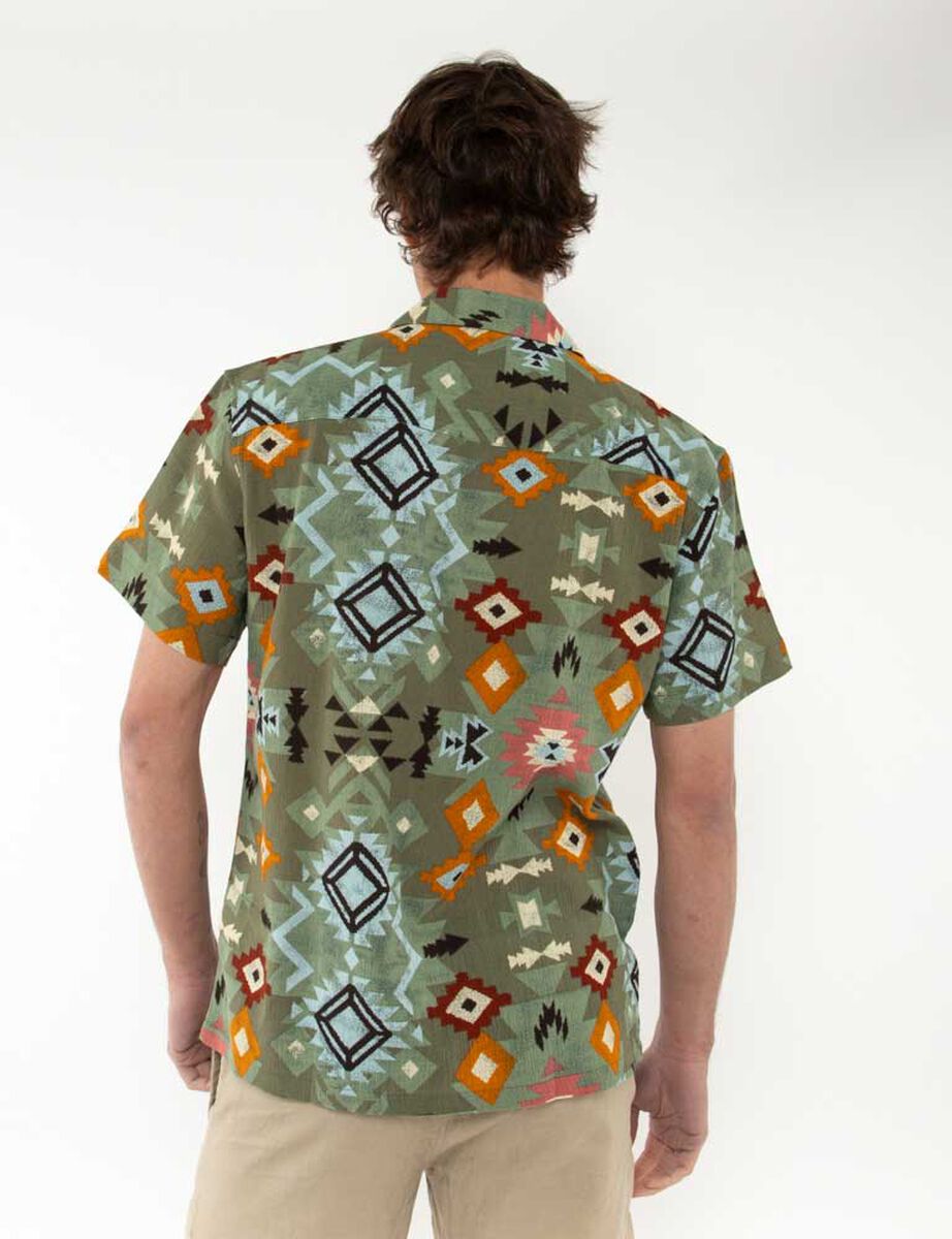Camisa Algodón Estampada Manga Corta Hombre Fiorucci
