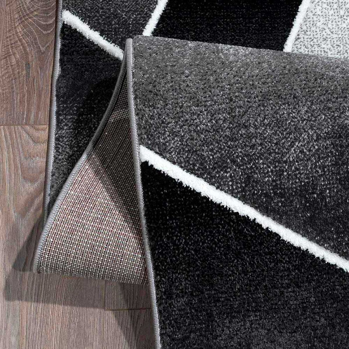 Alfombra Idetex Frise Carved Avangard 150 x 200 cm Negro