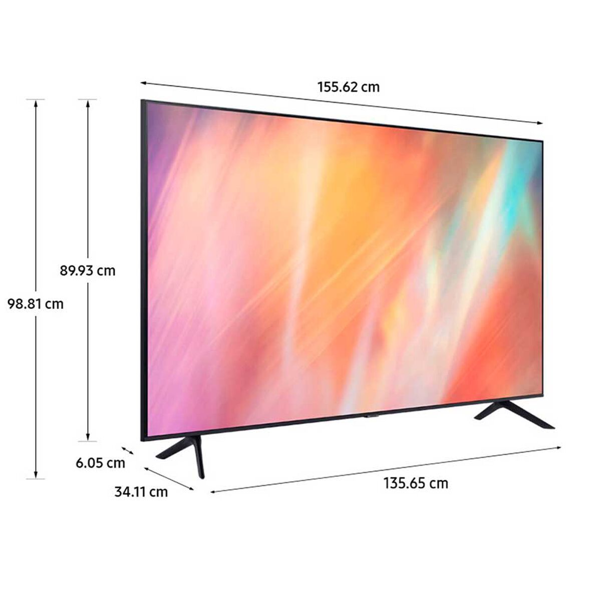 LED 70” Samsung AU7000 Smart TV UHD 4K