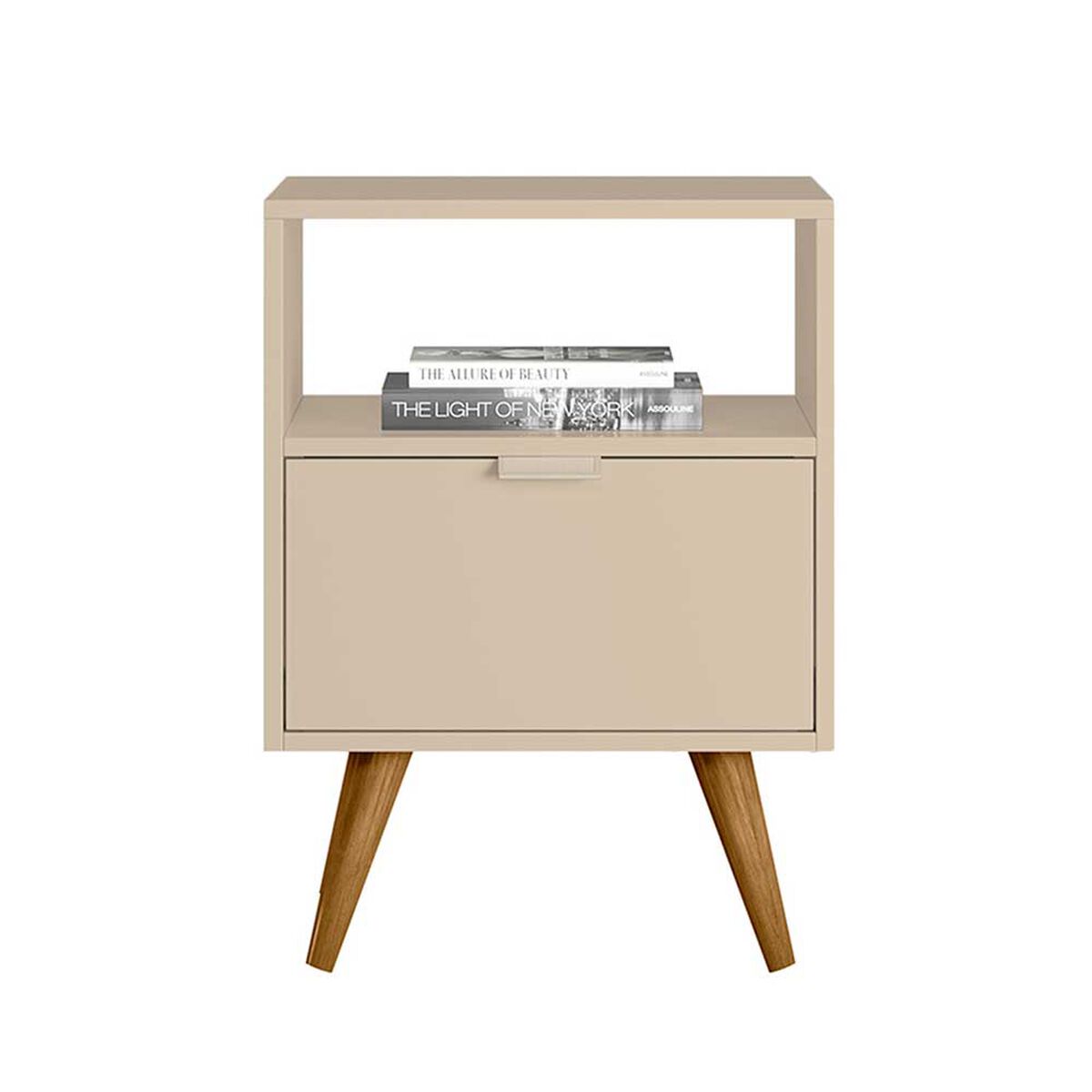 Velador Vekkahome Blanc 1 Cajón Blanco 
