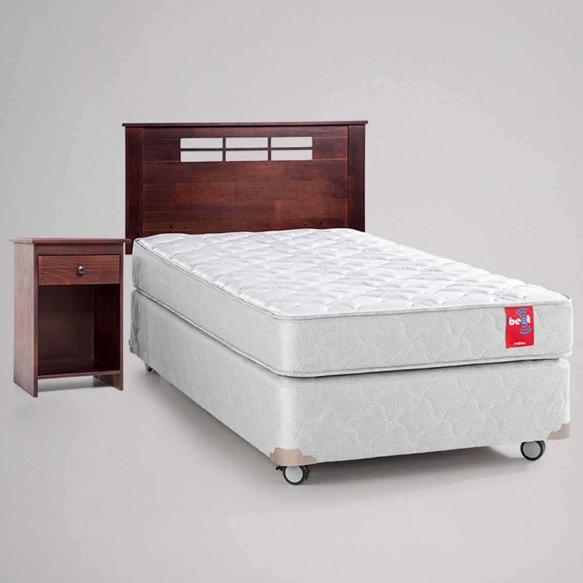 Cama Americana 1,5 Plazas Beat+ Set Maderas Verona