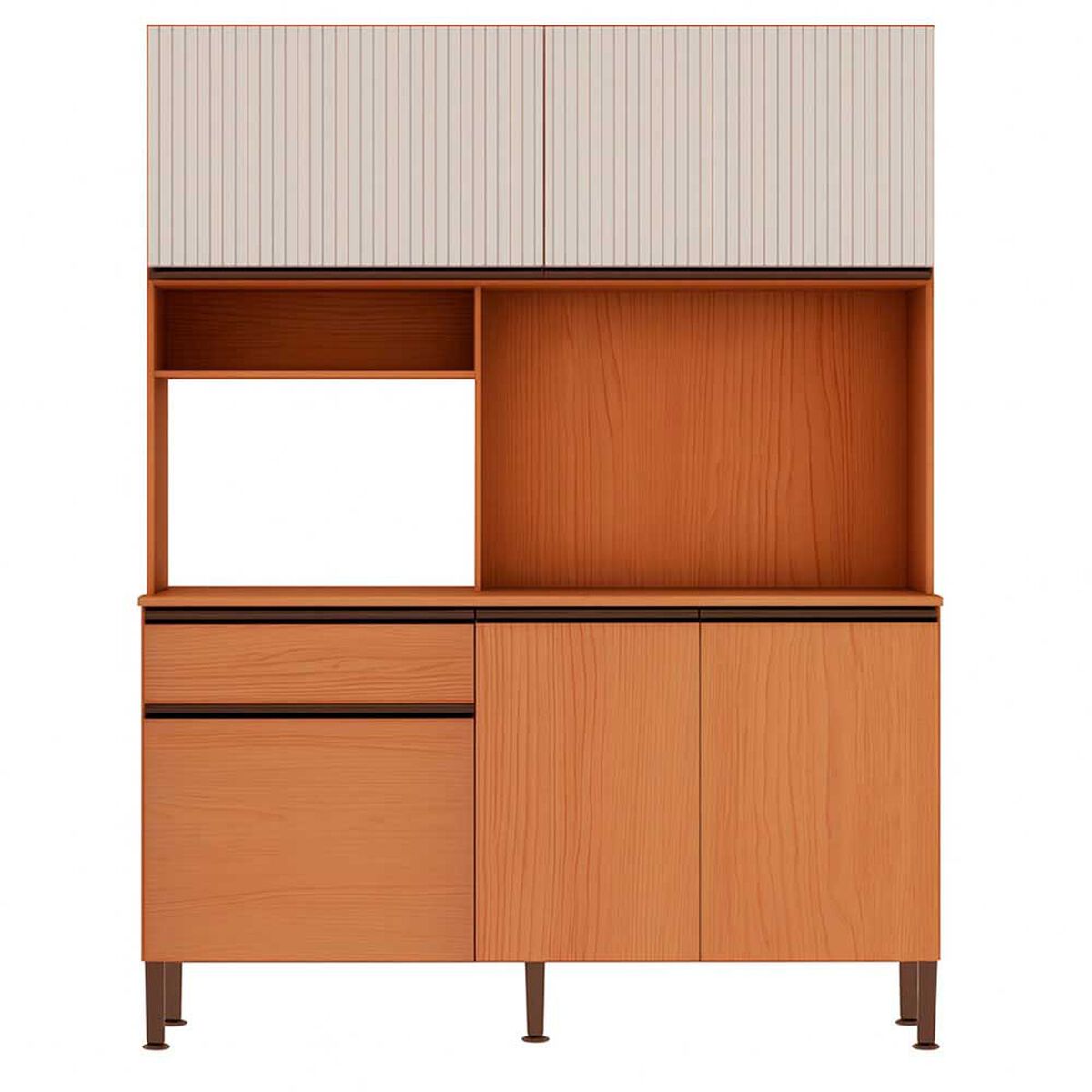 Kit Cocina Vekkahome Marina 5 Puertas 2 Cajones Caf&eacute;