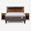 Cama Europea Rosen 2 Plazas New Style 4 Plus + Respaldo + 2 Veladores Ferrarra