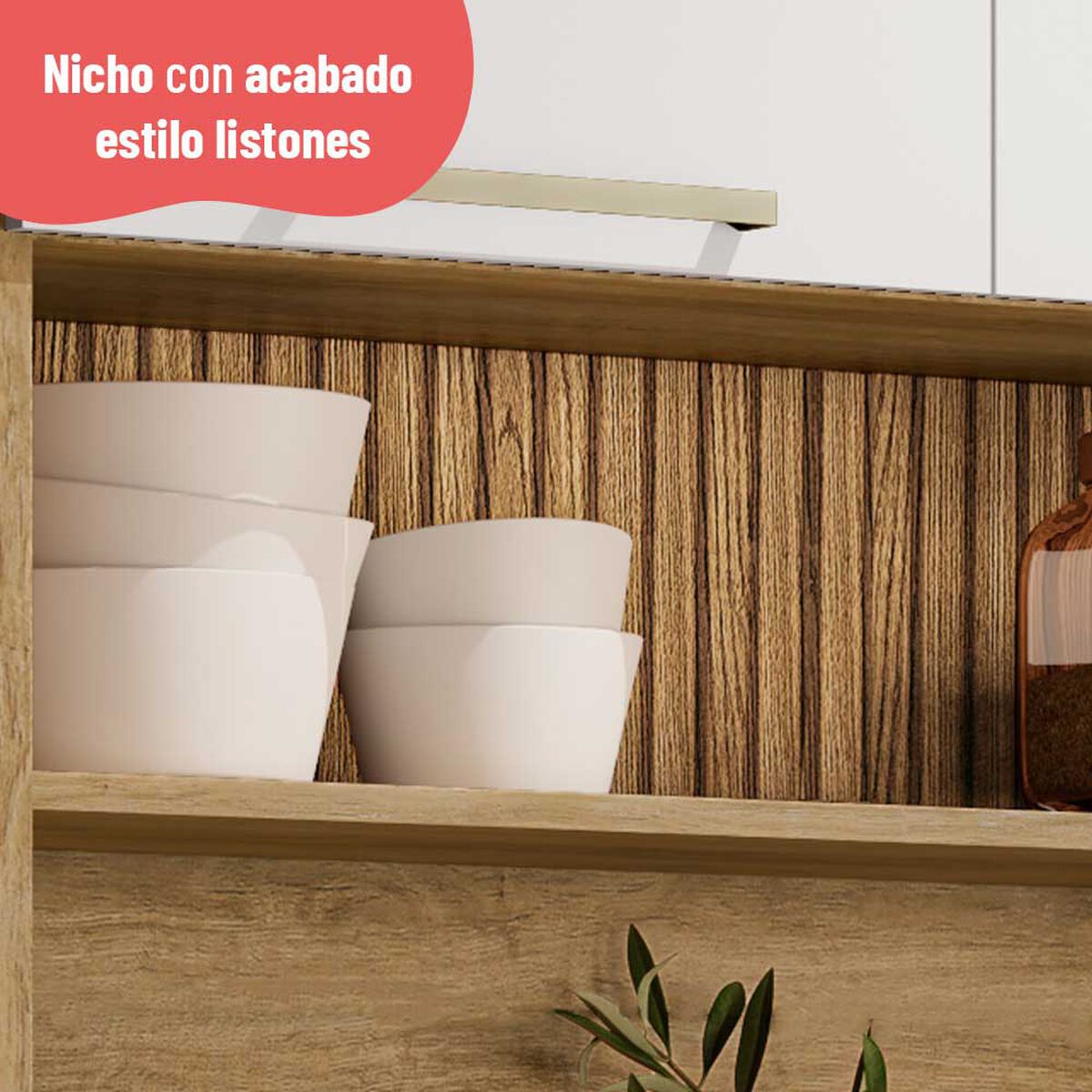 Mueble de Cocina Roca Avela Miel Blanco 1 Cajón 4 Puertas