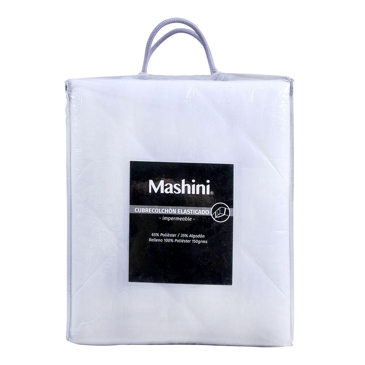 Cubrecolchón Impermeable Mashini 1,5 Plazas Blanco