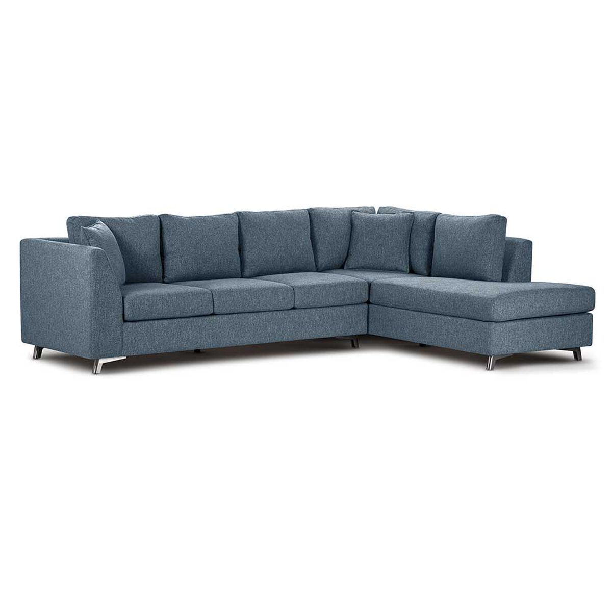 Sofá Seccional Derecho Rosen Carter 3-1 Cuerpos Denim