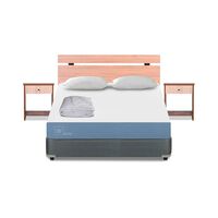 Cama Americana CIC Full Excellence + Respaldo + 2 Veladores + Almohada + Plumón