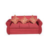 Juego de Living Almore Francia Sof&aacute; 3 Cuerpos + Dos Sillones 1 Cuerpo Rojo