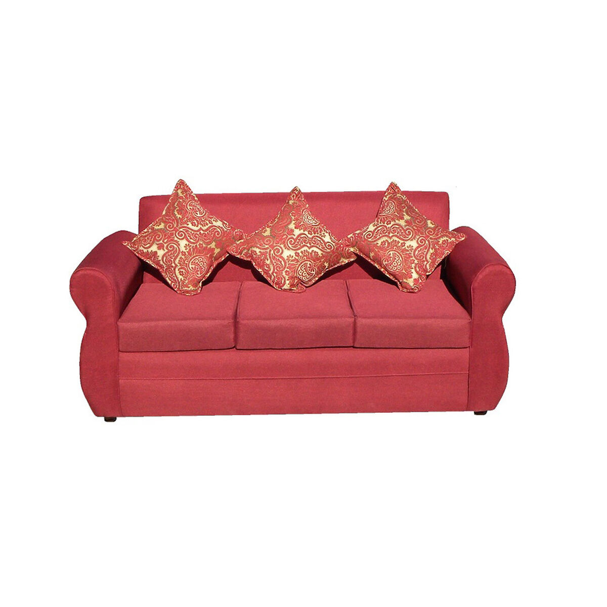 Juego de Living Almore Francia Sof&aacute; 3 Cuerpos + Dos Sillones 1 Cuerpo Rojo