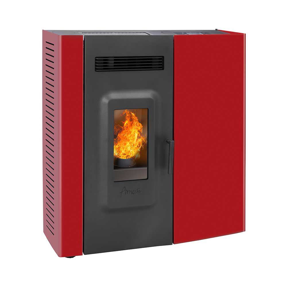 Calefactor a Pellet Amesti Slim 9000 Rojo