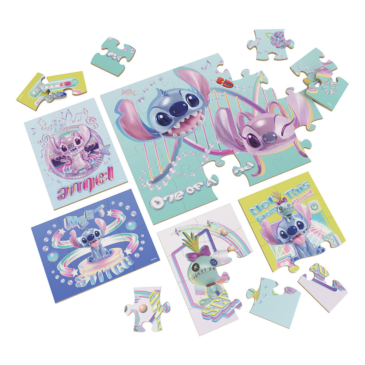 Puzzle Stitch de Madera 5 En 1