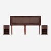 Cama Europea Rosen Base Dividida King Indie + Respaldo + 2 Veladores Rachel
