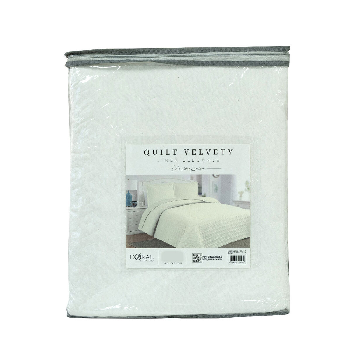 Quilt Doral 1,5 Plazas Lumi Velvety Blanco