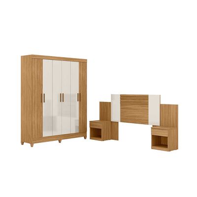 Closet Di Poretti Uriguai 6 Puertas 2 Cajones + Respaldo Ajustable