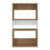 Mueble Auxilar Muro Baño Tuhome Eco Blanco y Fresno 