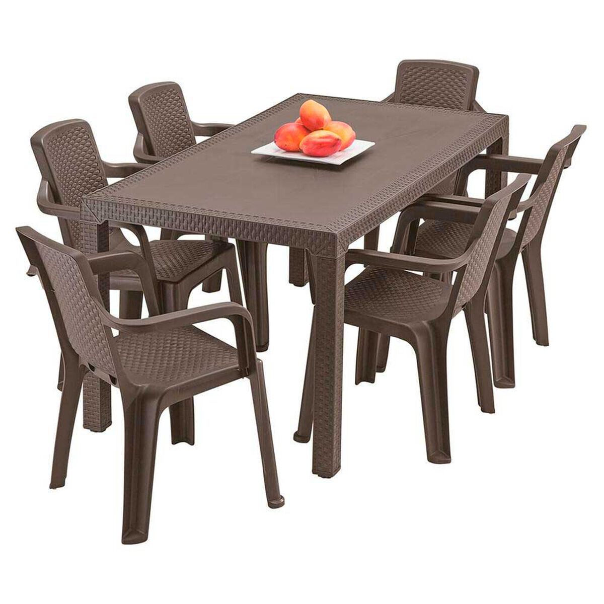 Silla para Terraza Rimax Eterna con Apoya Brazos Wengue