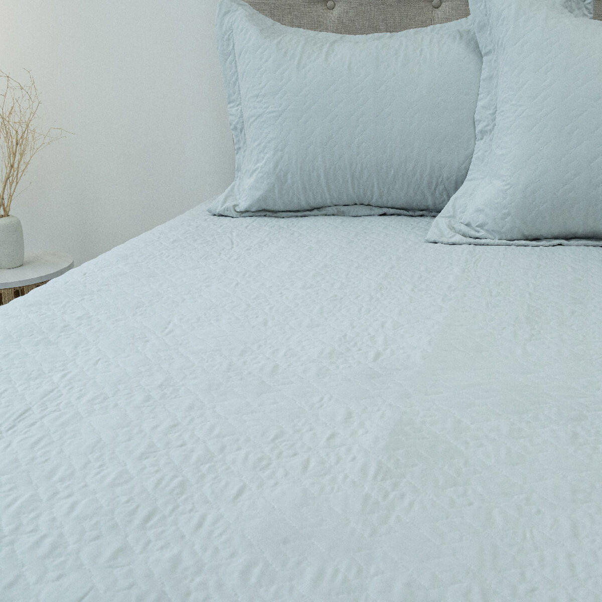 Quilt Doral 2,5 Plazas Lumi Velvety Gris Claro