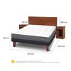 Cama Europea CIC 2 Plazas Anatomic + Respaldo + 2 Veladores New Villarrica