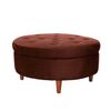 Pouf Latam Home Paris Tela Velvet Chocolate