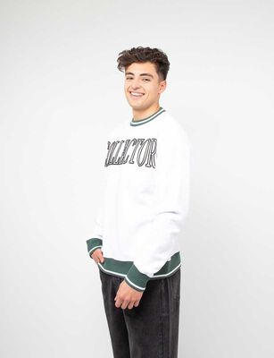 Imagen 1 del producto Polerón Con Estampado Hombre Icono Blanco