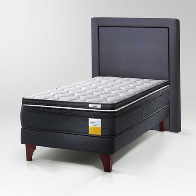 Imagen 1 del producto Cama Europea Drimkip 1,5 Plazas Plus Eurotop + Topper + Respaldo