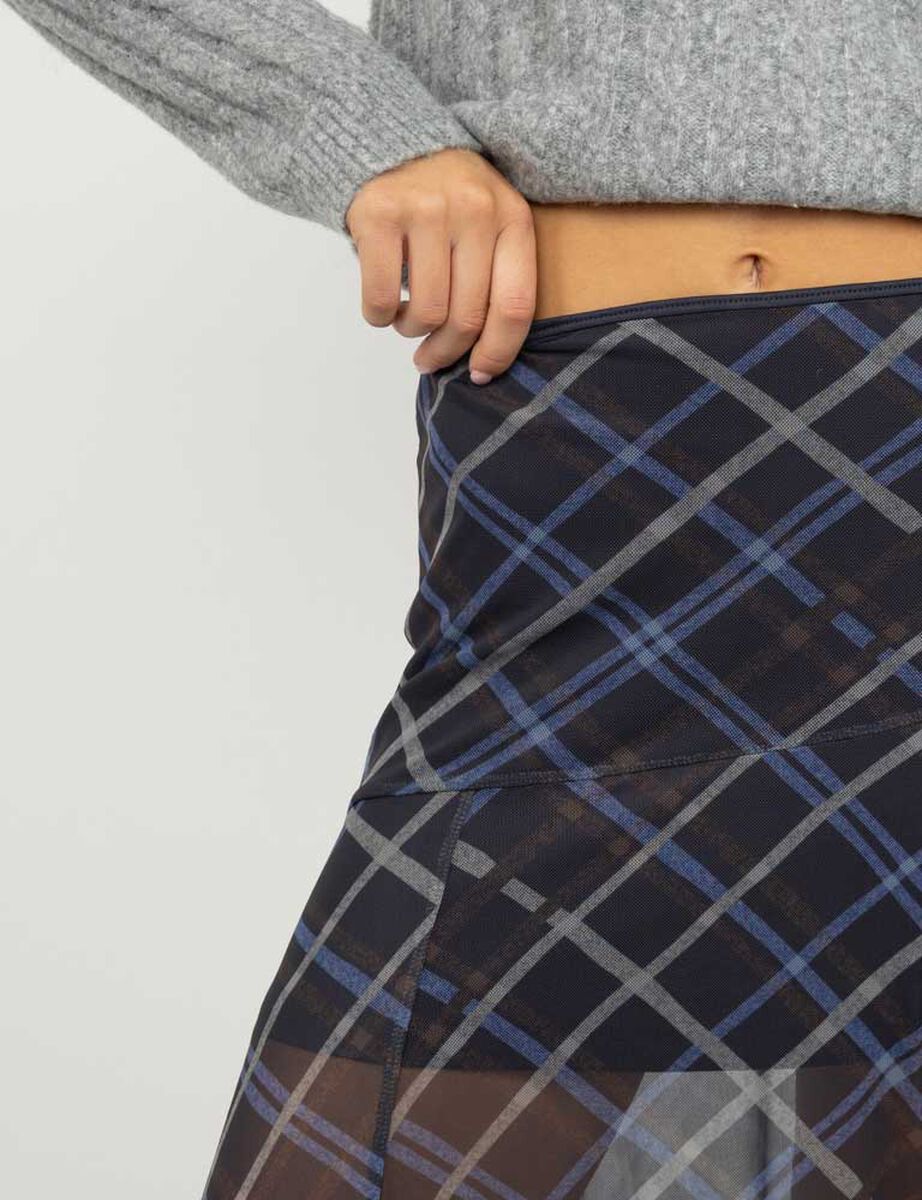 Falda Midi T&aacute;rtan Mujer Icono