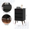 Velador Onessta Wood 3 Cajones Negro