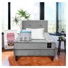 Cama Europea Latam Home 1,5 Plazas Cannon Gris