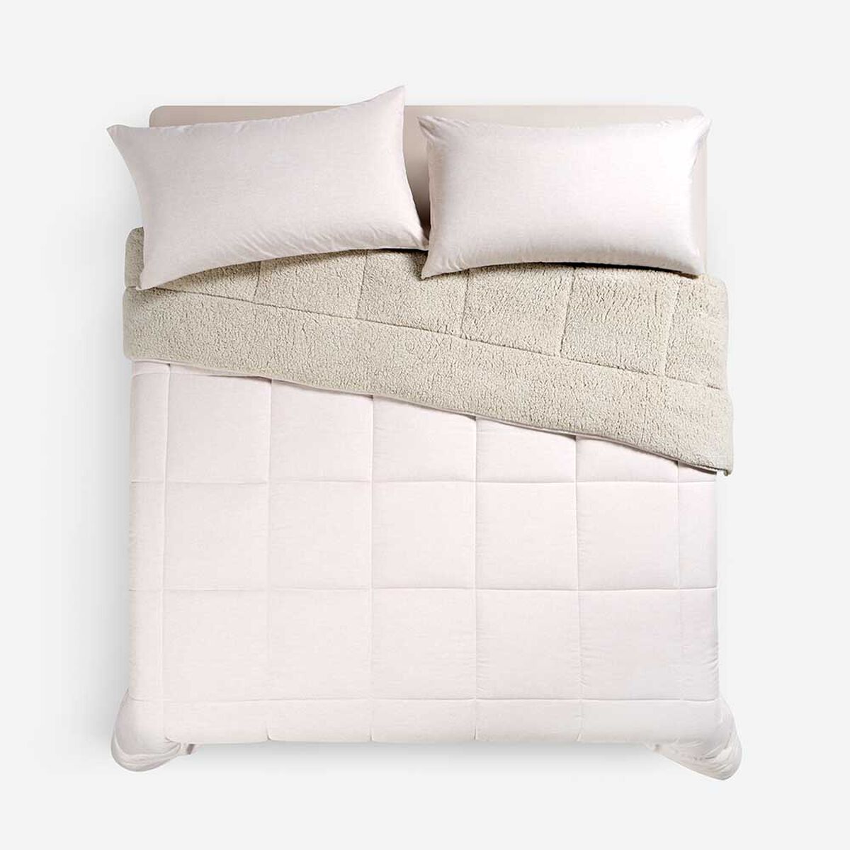 Plum&oacute;n Rosen 2 Plazas Sherpa Liso Beige