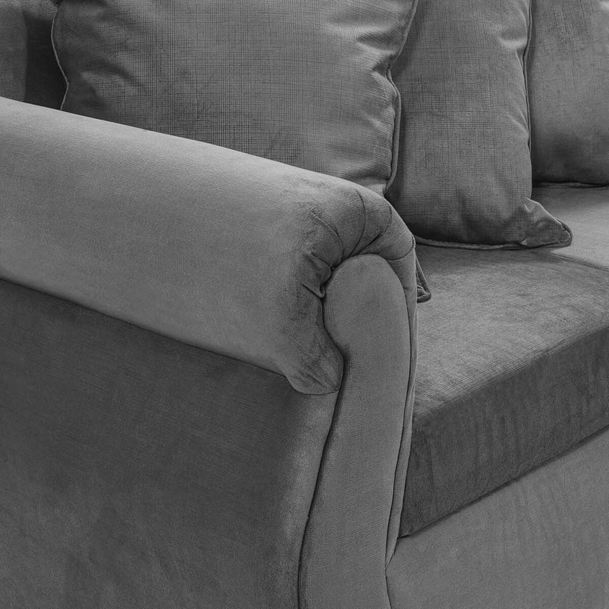 Sofá Seccional Innovamuebles Azucena 5 Cuerpos Gris 