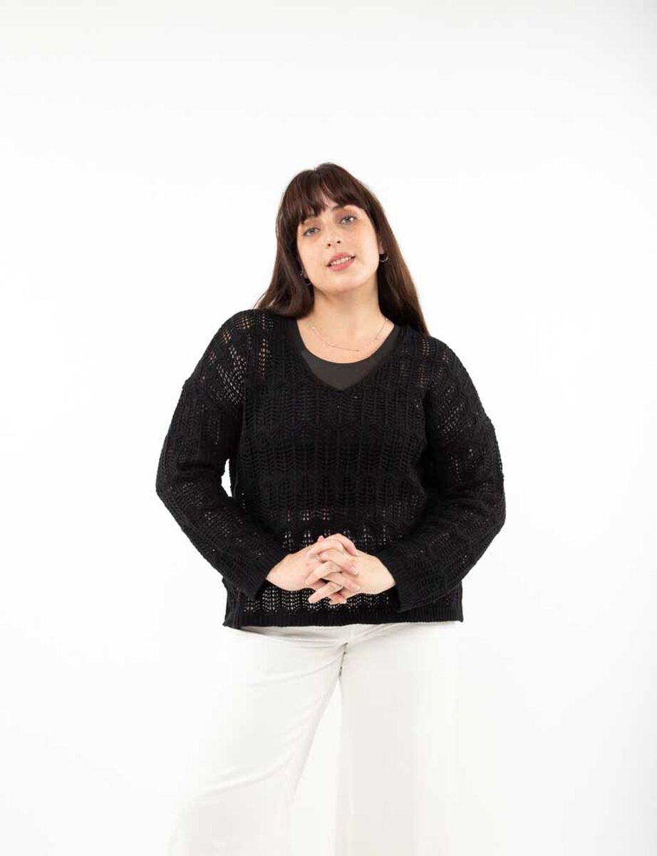 Sweater Cuello Redondo V Mujer Extralindas