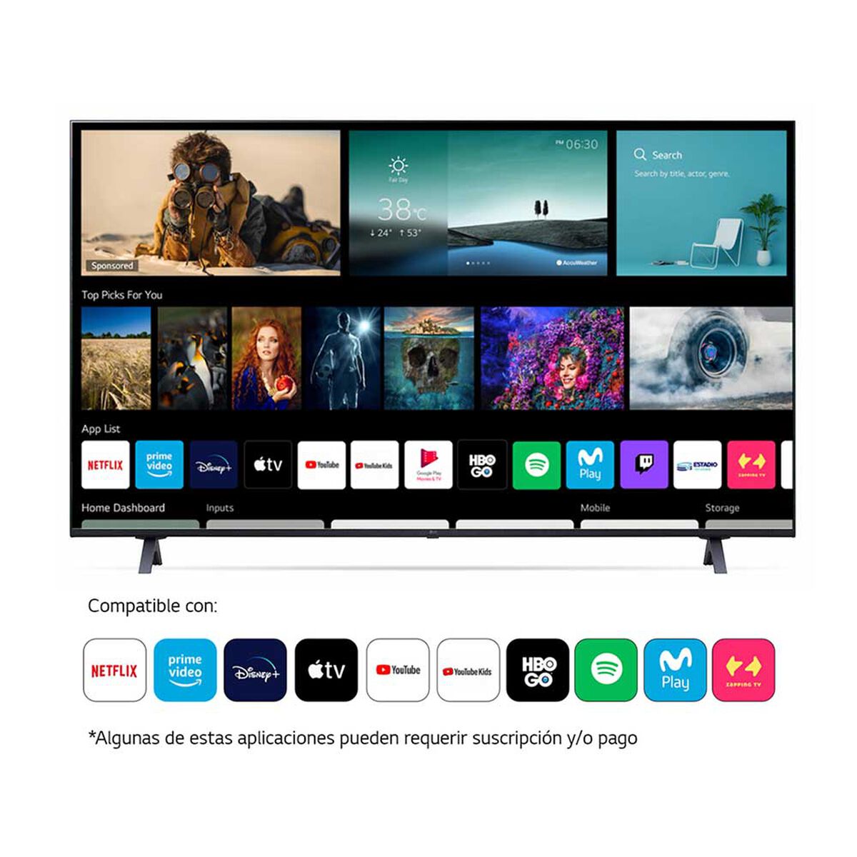 Bundle LED 43" LG 43UQ7500PSF Smart TV 4K UHD + Parlante Bluetooth PM1 Azul
