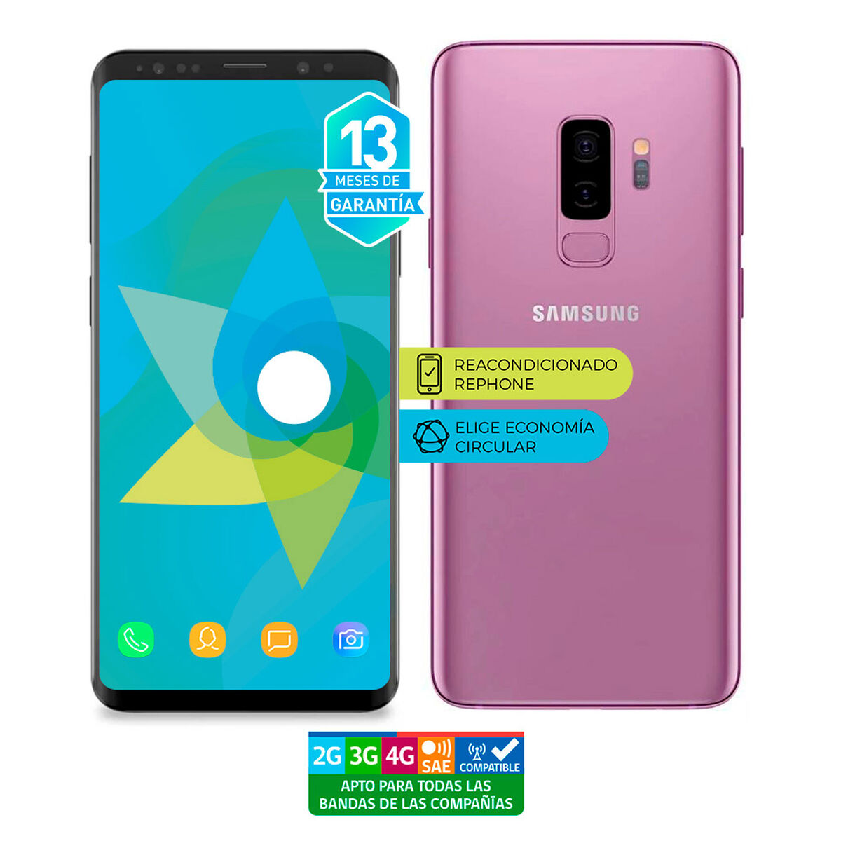 Celular Samsung S9 Plus 6,2" Reacondicionado Morado Liberado