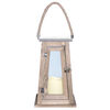 Fanal Madera Con Vela Led