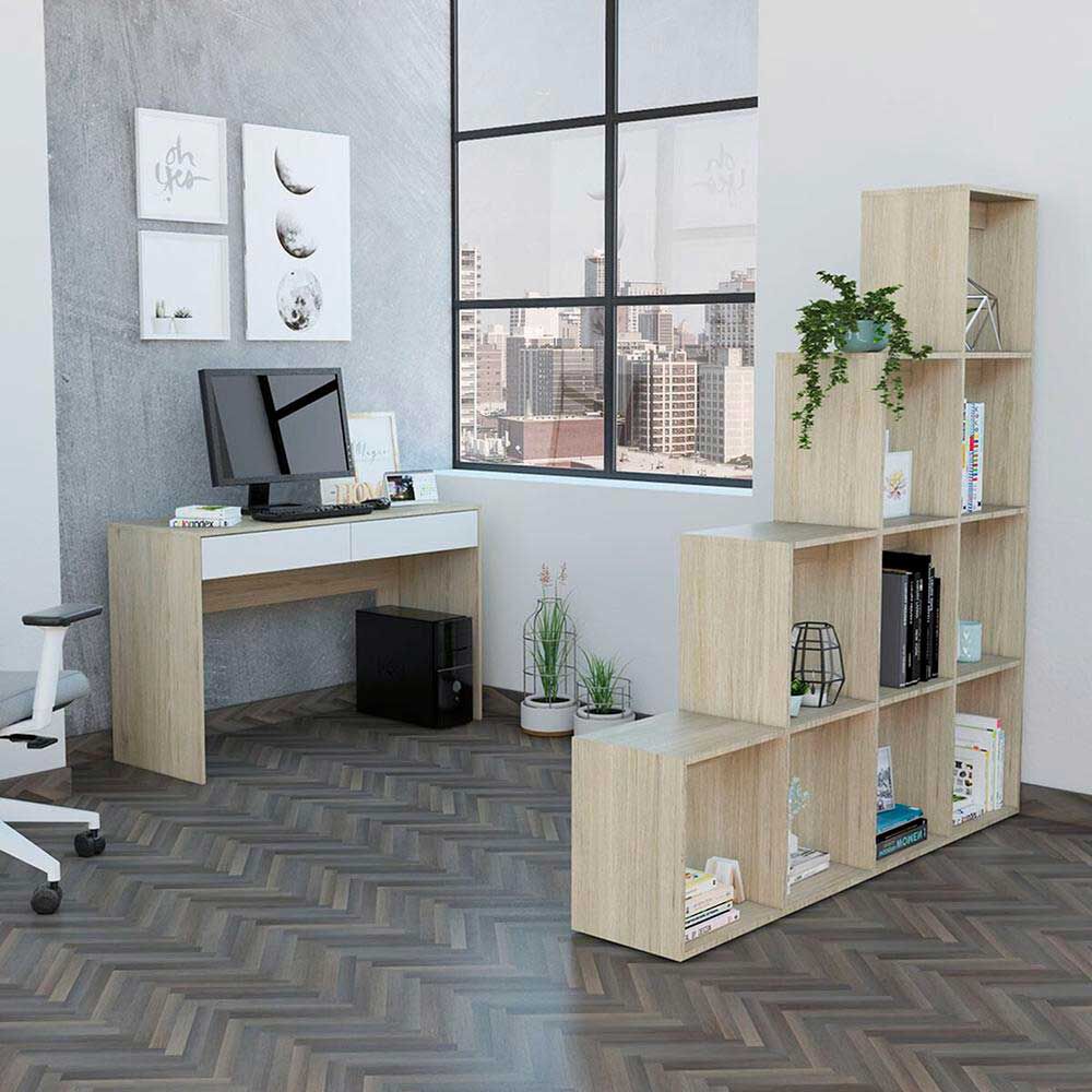 TUHOME Escritorio Acre + Biblioteca Escalera Beijing