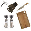 Set Parrillero Wayu Tabla + Cuchillo Chef + Guante + Sacacorchos Manual + Mix de Sales